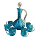 Liquor service in 1/2 blue crystal XIXth