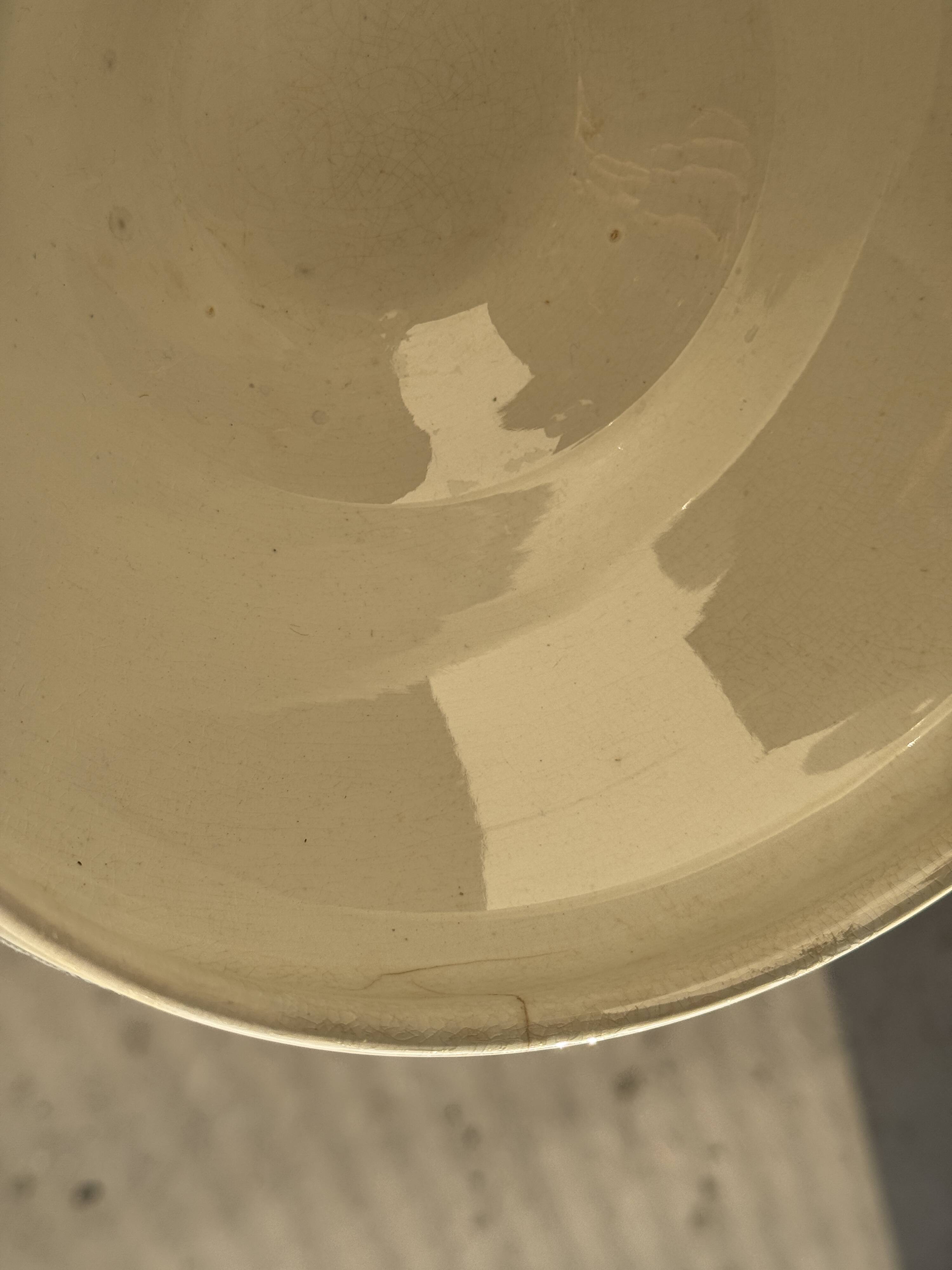 Covered soup tureen or vegetable dish in Saint Amand earthenware H29 D28