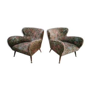 Paire de fauteuils organiques