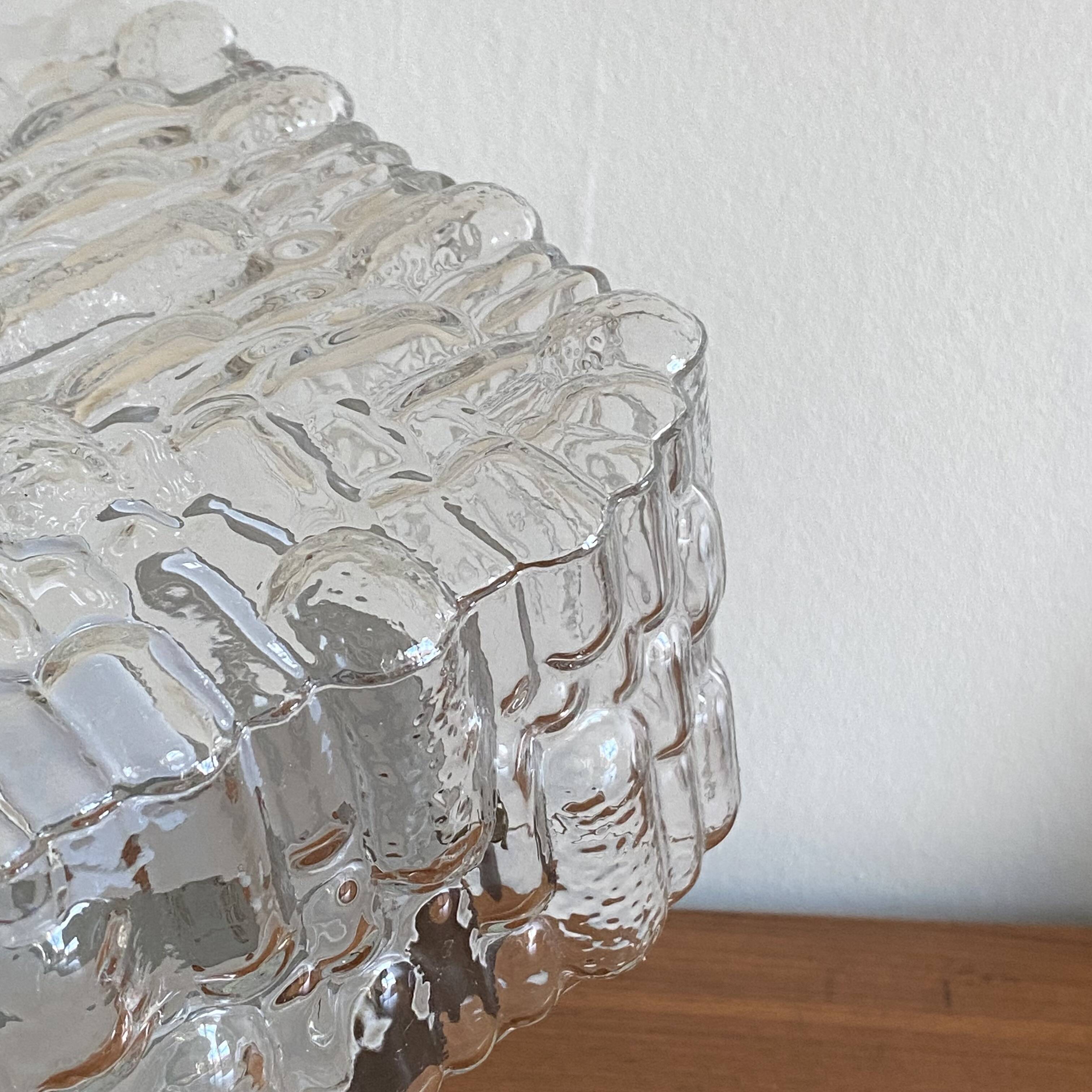 Small minimalist glass wall light ceiling lamp 1970 1980