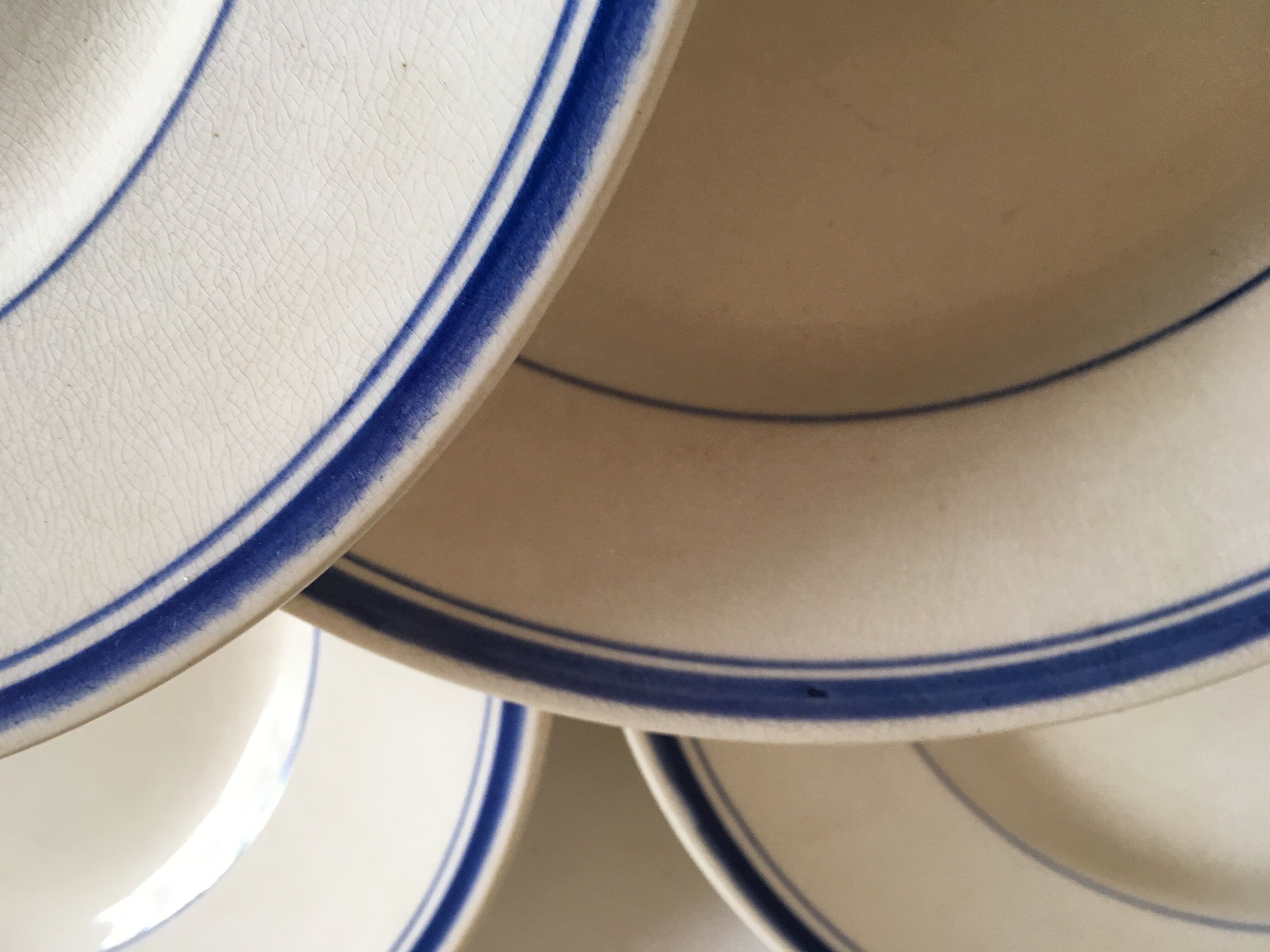 set of 9 flat plates of iron earth in 1920 Grigny fillets