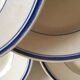 set of 9 flat plates of iron earth in 1920 Grigny fillets