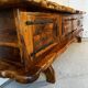 Solid olive wood sideboard from Maison Skela, 1960s