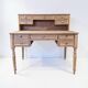 Louis XVI style graduated desk in solid cherry wood, renovated.