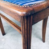 Set of Art Deco Curved Back Side Chairs, France, 1930s