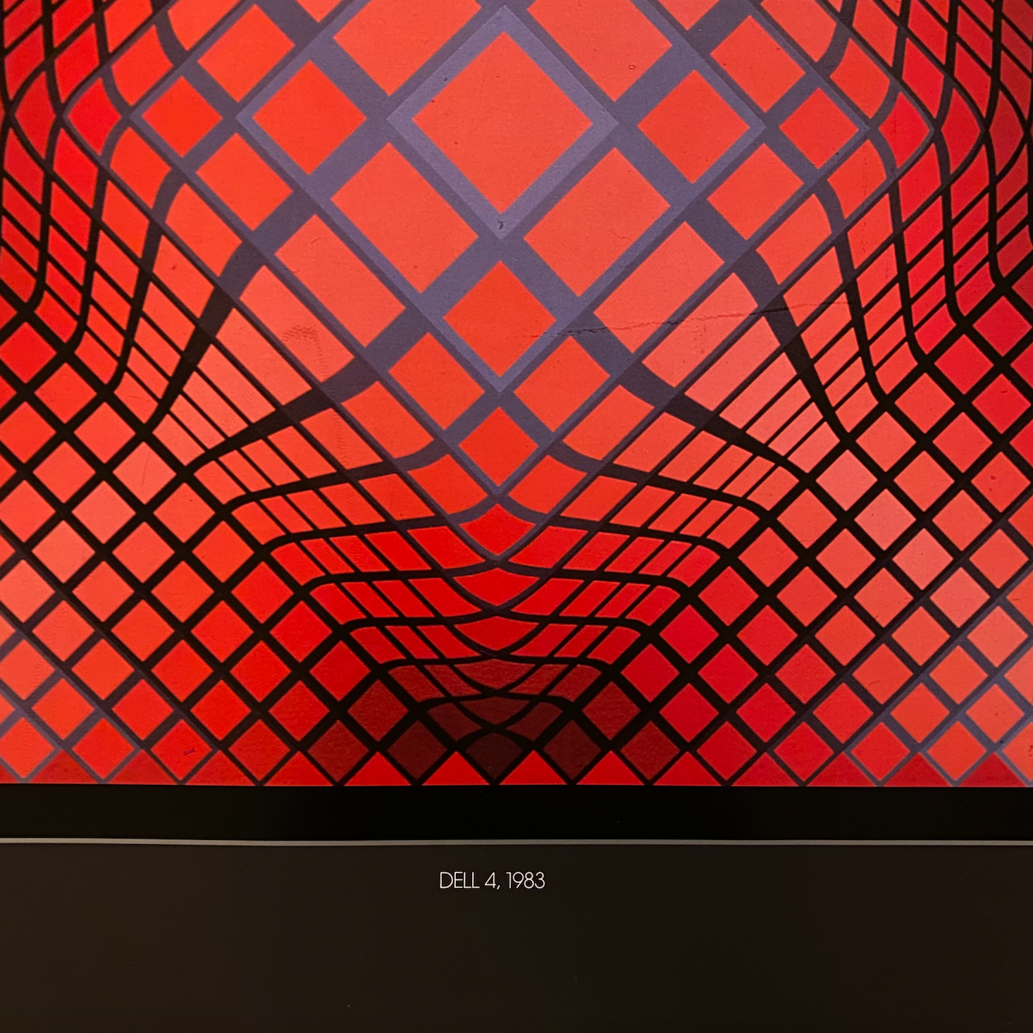 Poster victor vasarely - dell 4, 1983