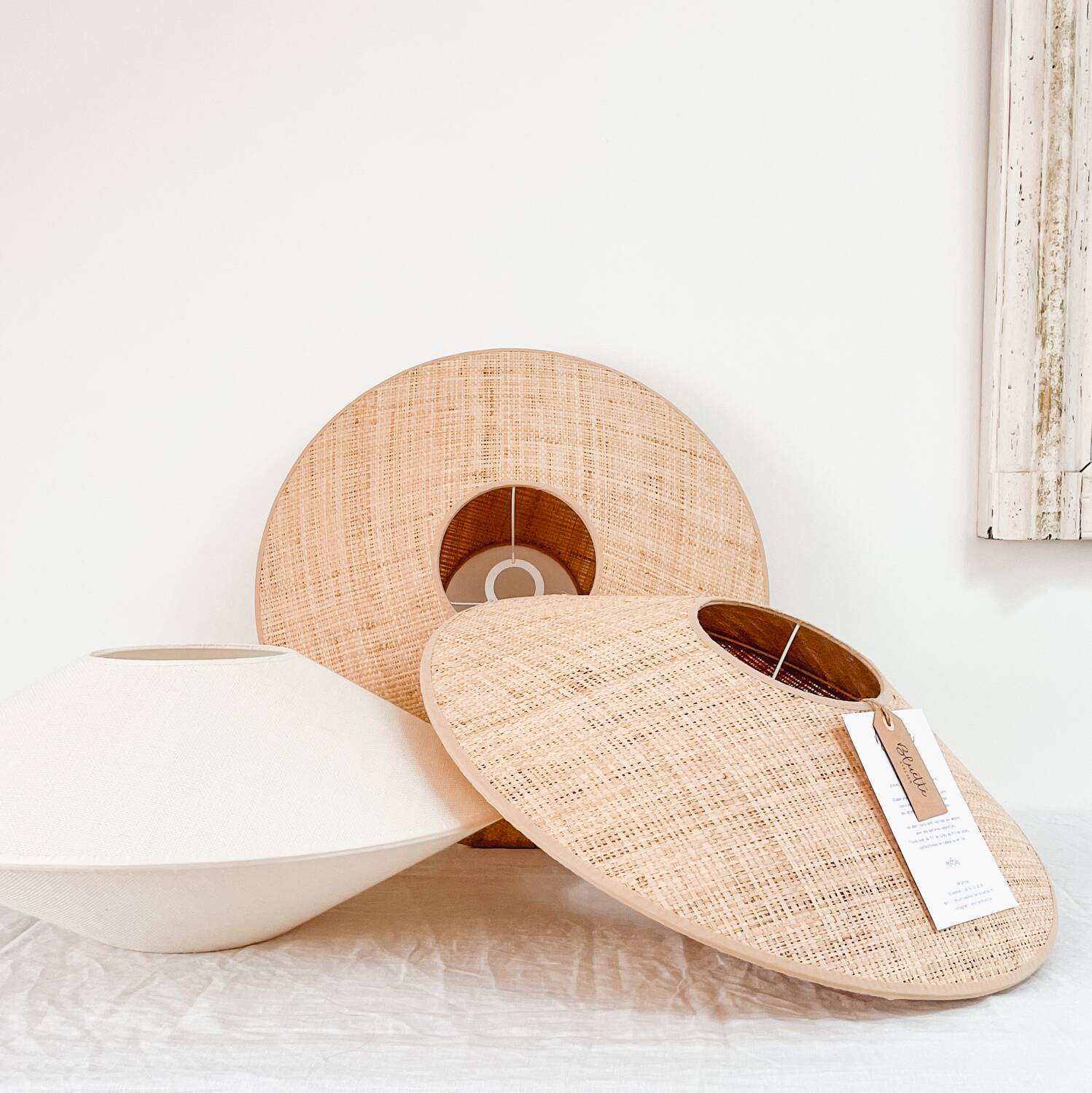 Woven rattan pendant light