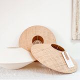 Woven rattan pendant light