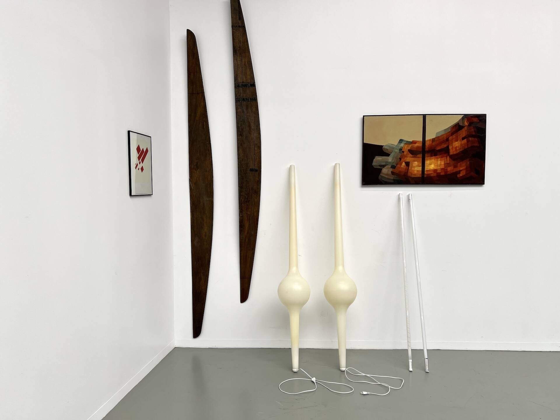 Pair of Michael Young Sticklight Lamps