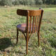 Lot of 11 vintage curved wooden bistro chairs