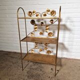 Gilded étagère, French, 1960s