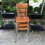 Chairs skaï  and  chrome