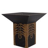 Gold on Black Art Deco Jardiniere with craquelure Japan