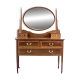 Antique English Softwood and Mahogany Veneer Vanity Table by Maple & Co., 1890s