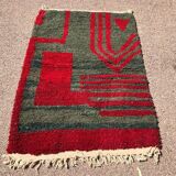 Traditional handmade pure wool rug, red, size 150 x 250