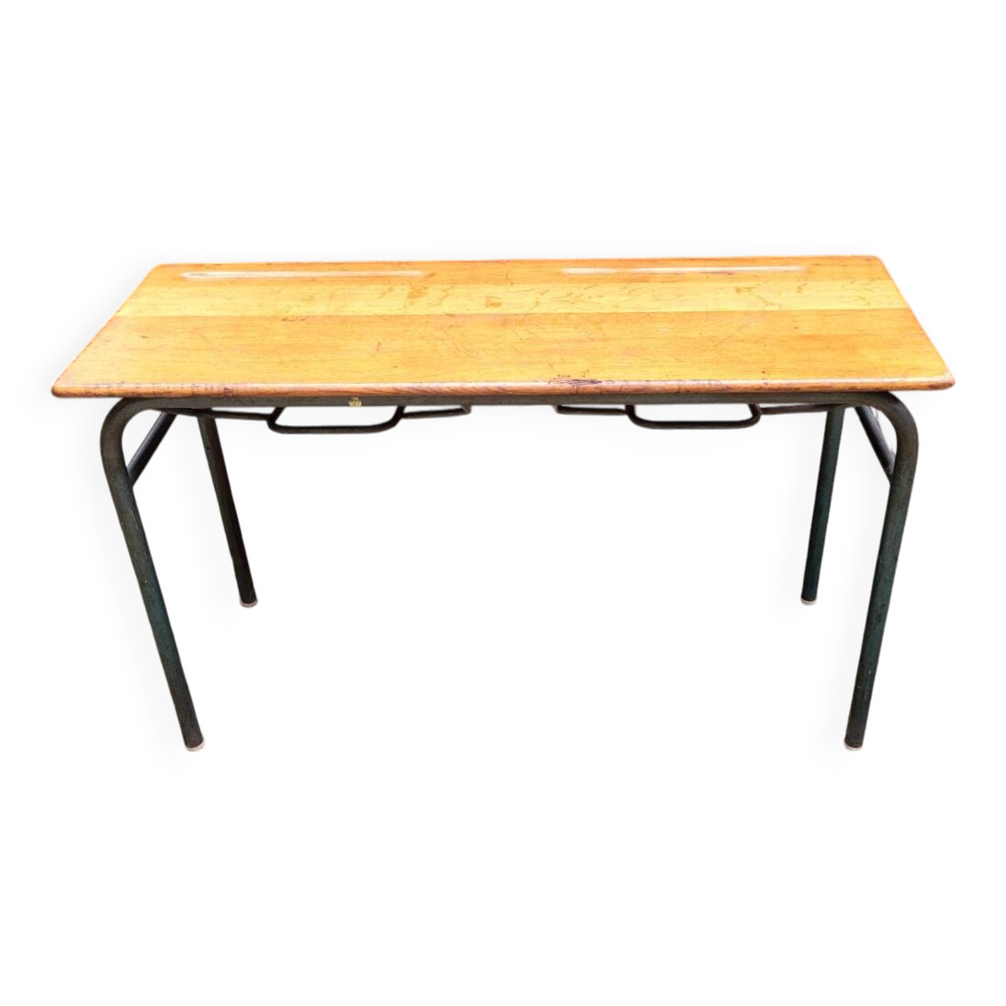 Vintage 60s school table in wood and metal