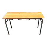 Vintage 60s school table in wood and metal