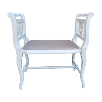 Banquette bout de lit dans l'esprit shabby chic