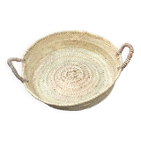 Braided wicker handle basket