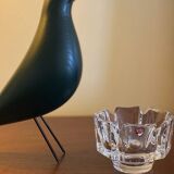 Vintage orrefors small crystal corona bowl , design by lars hellsten, sweden 1970s