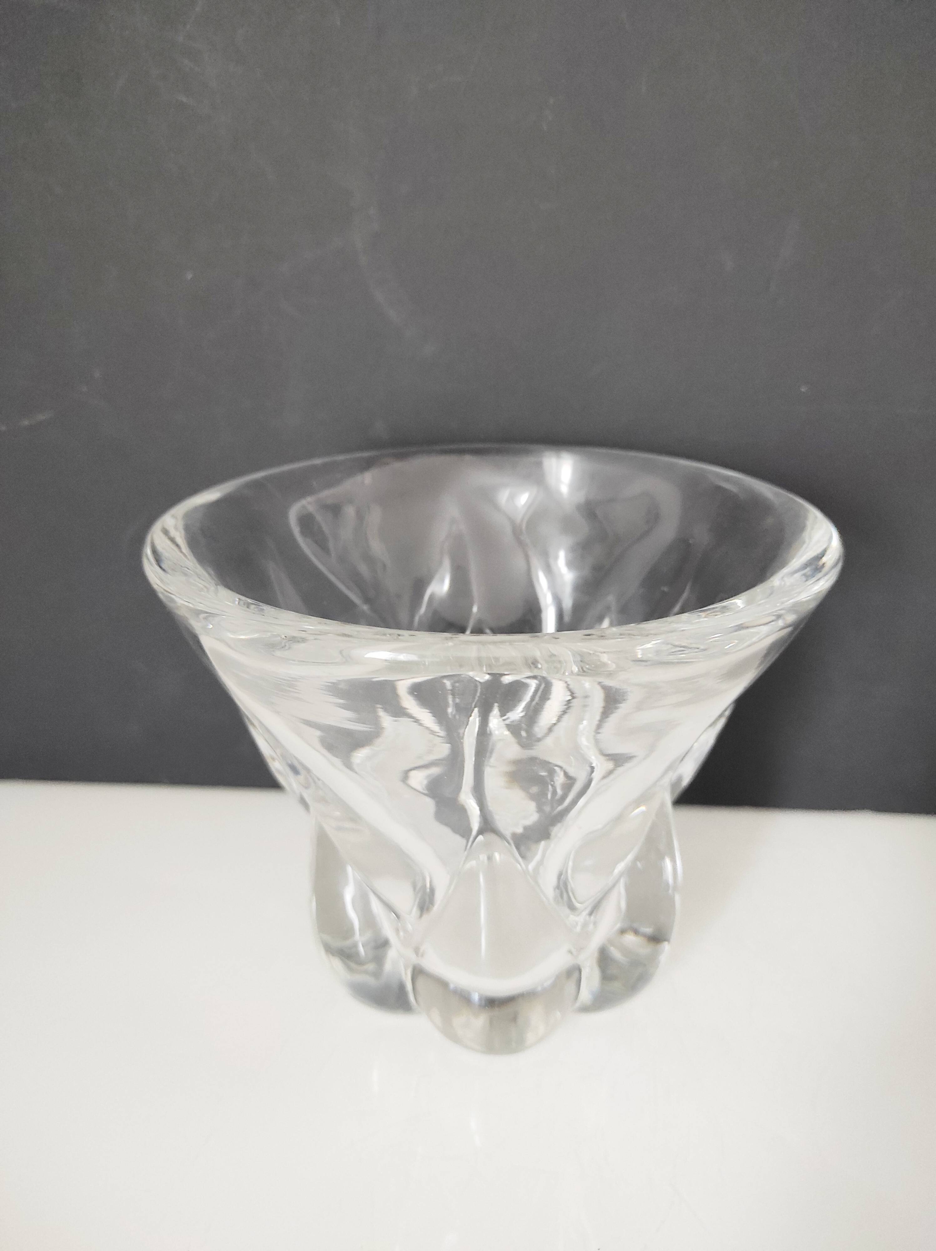 Val Saint Lambert crystal vase, signed