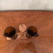Oil service vinegar vintage wooden display