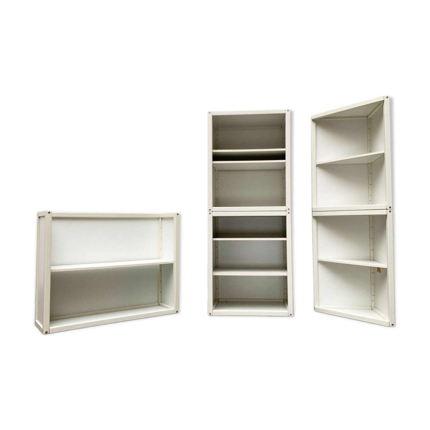 Postmodern profile systems Cabinets and shelves by Elmar Flötotto for Flötotto, Germany, 1980s, set of 5