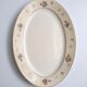 Vintage oval plate Salins model Simone beige with flowers