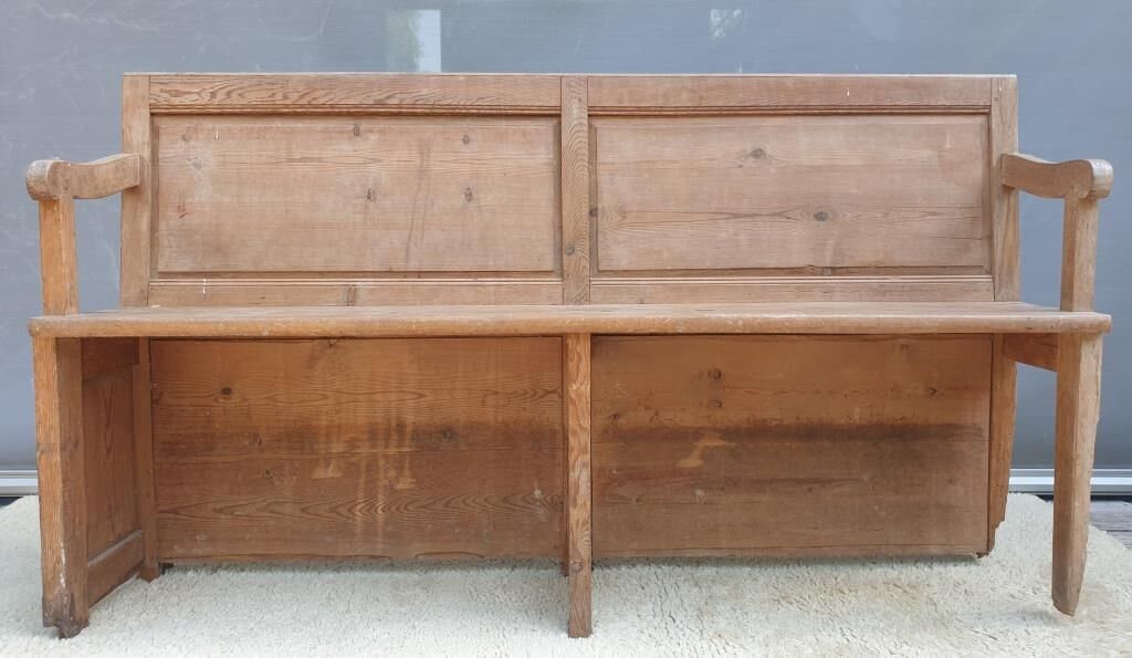 Cotentin church pew with missal door