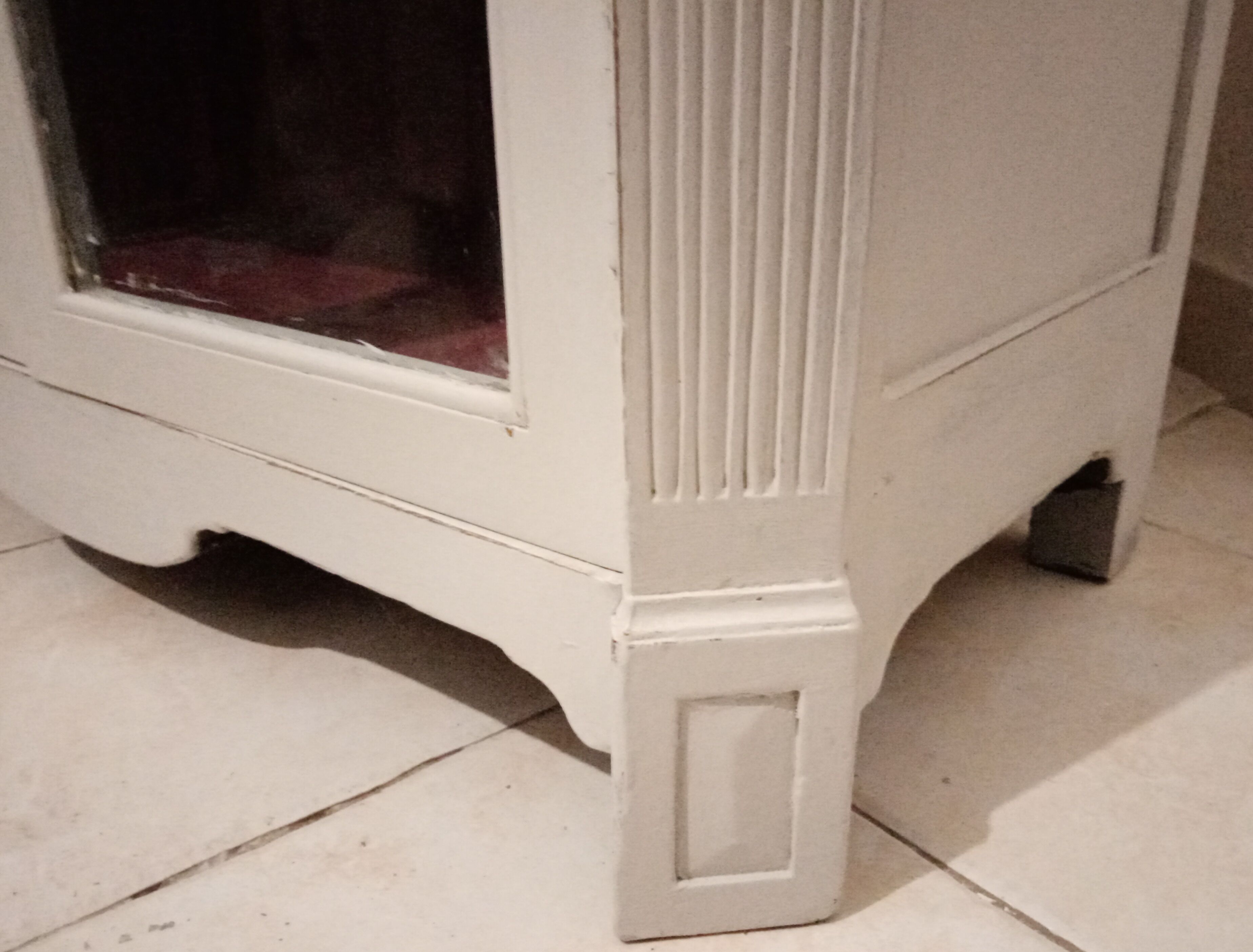 Silver library patina 2 doors on marble 147 x 81 cm