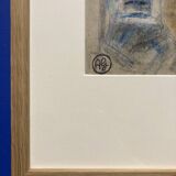 Alfred Gaspart (1900-1993), "Les Bouteilles" Cubist still life, pencil and oil pastel drawing