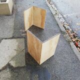 Vintage oval travertine coffee table