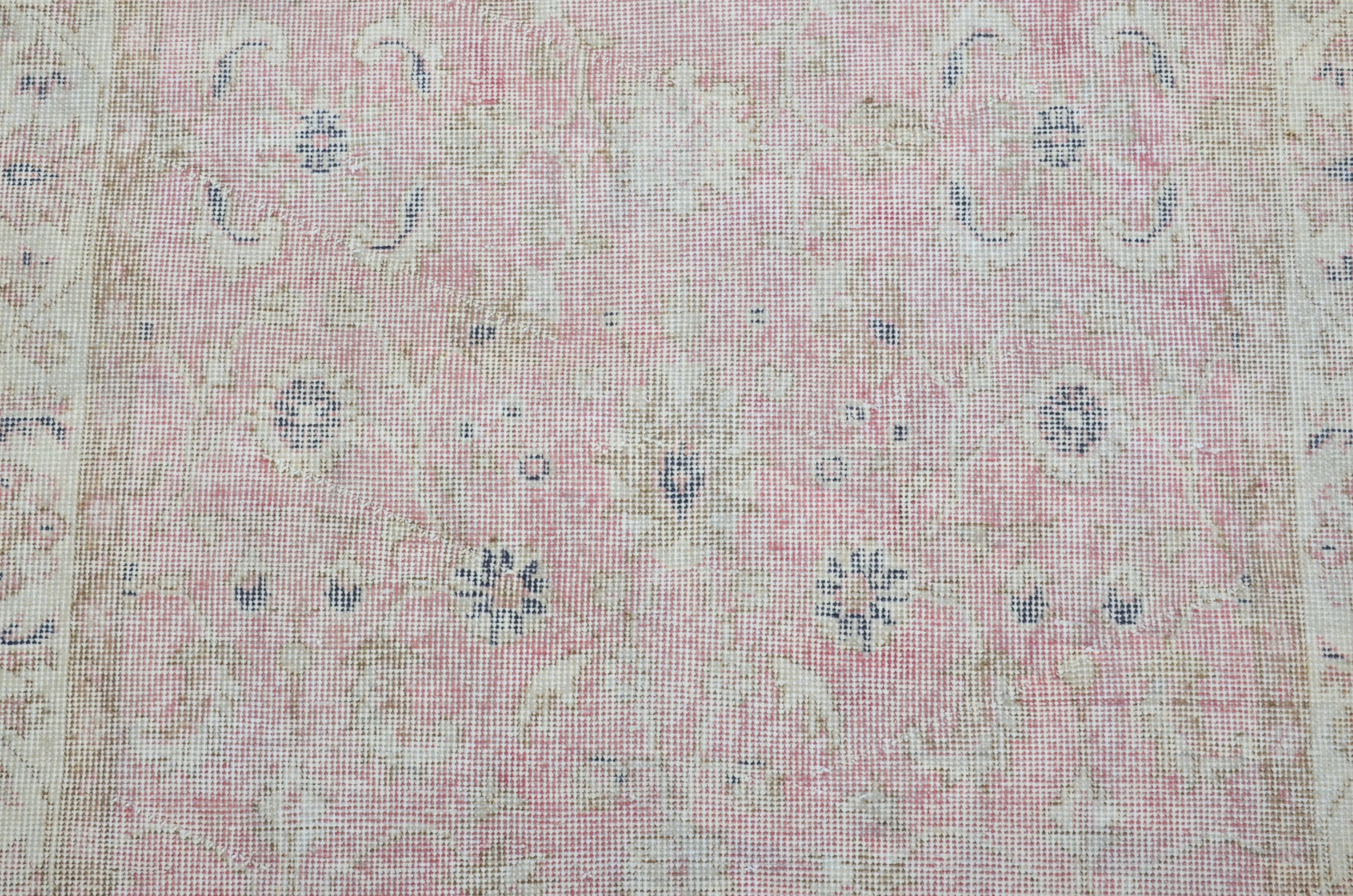 Tapis floral turc beige et rose sku 3221
