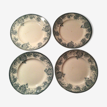 Lot de 4 assiettes terre de fer Sté amandinoise printania