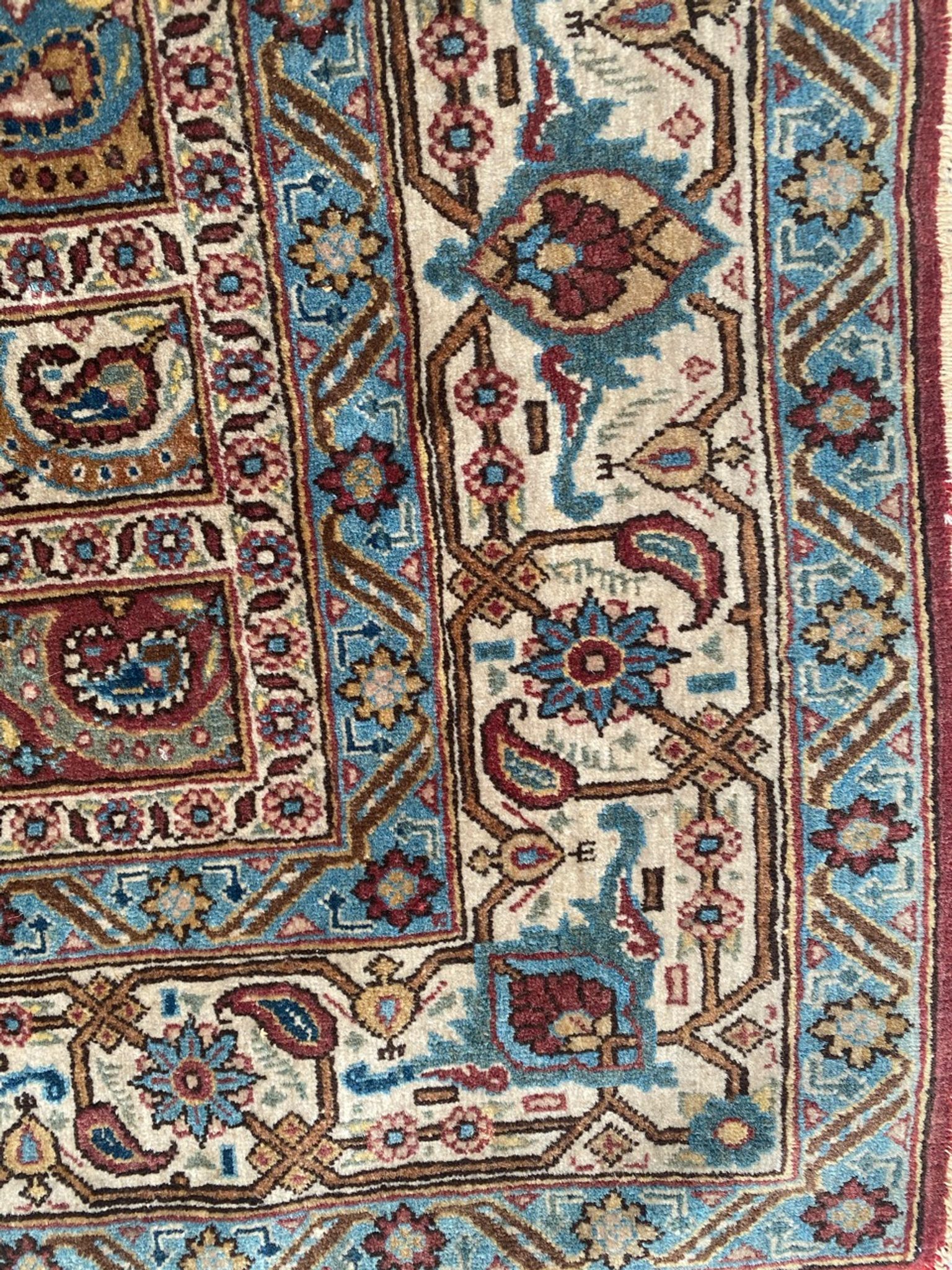 Old Persian Orient ghoom rug handmade 142x205 cm