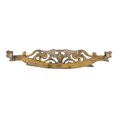 Polychrome carved wooden element decoration of winged animals XXth India