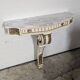 Console d'applique murale style Louis XV avec tiroir et marbre