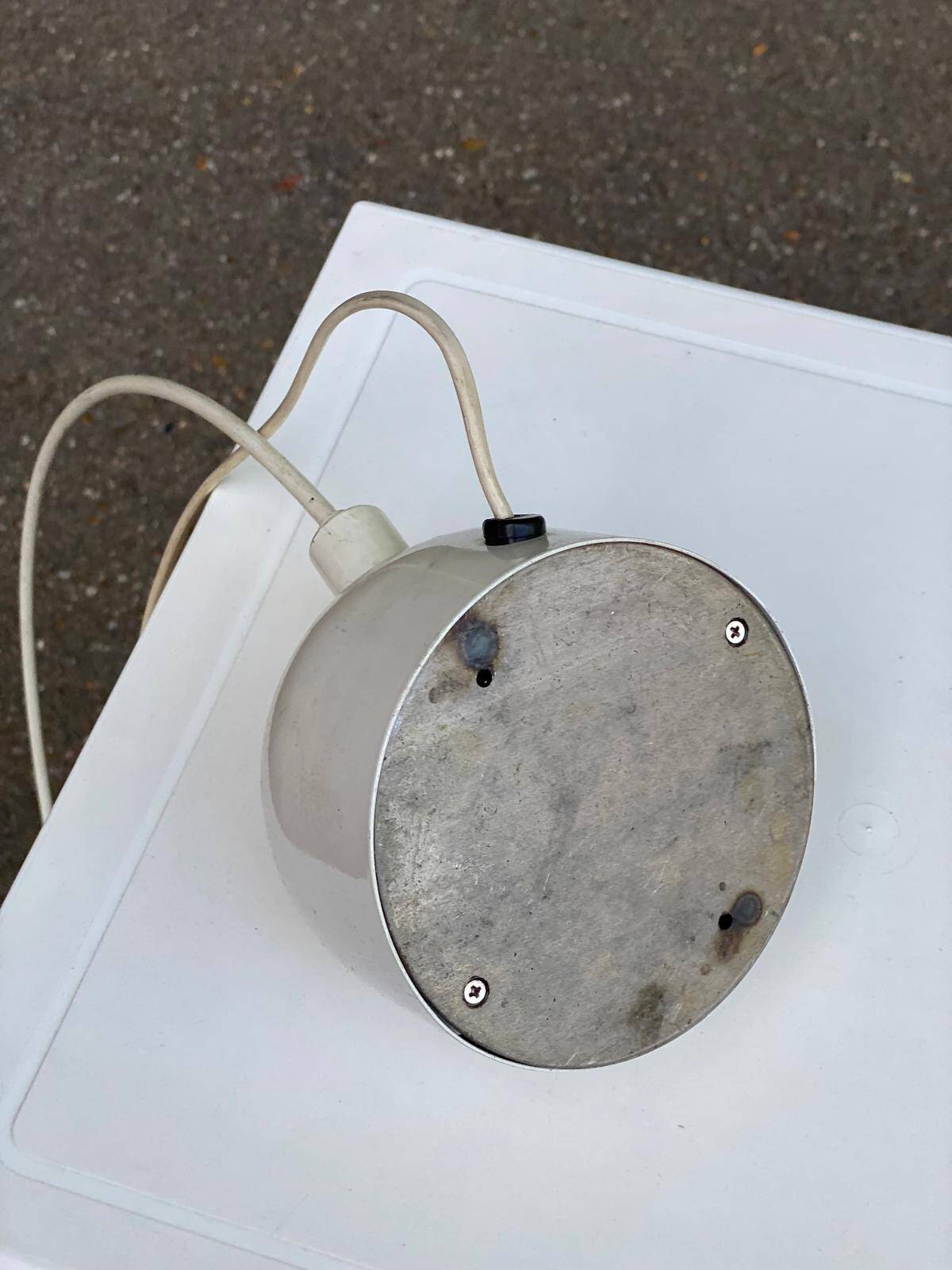 Modernist white curved desk lamp 1980
