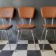 Bistro kitchen chairs in faux leather LOIRE SIEGES Vintage