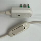 Cubic metal and glass bedside lamps, 70s