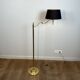 Reading Floor Lamp with Adjustable Arm in Gold Brass. French Work. Vers