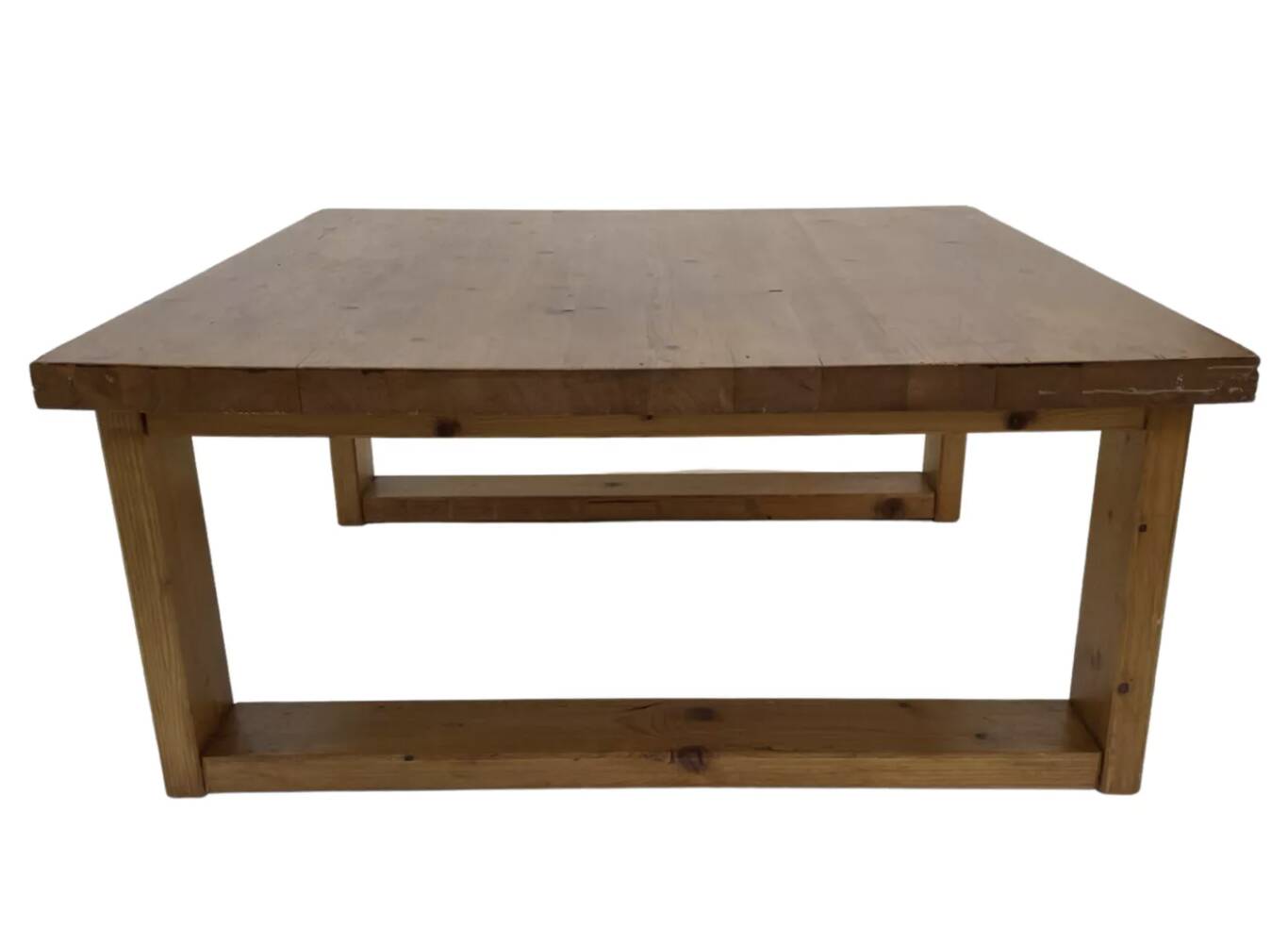 Vintage coffee table pinewood minimalist 1970s design