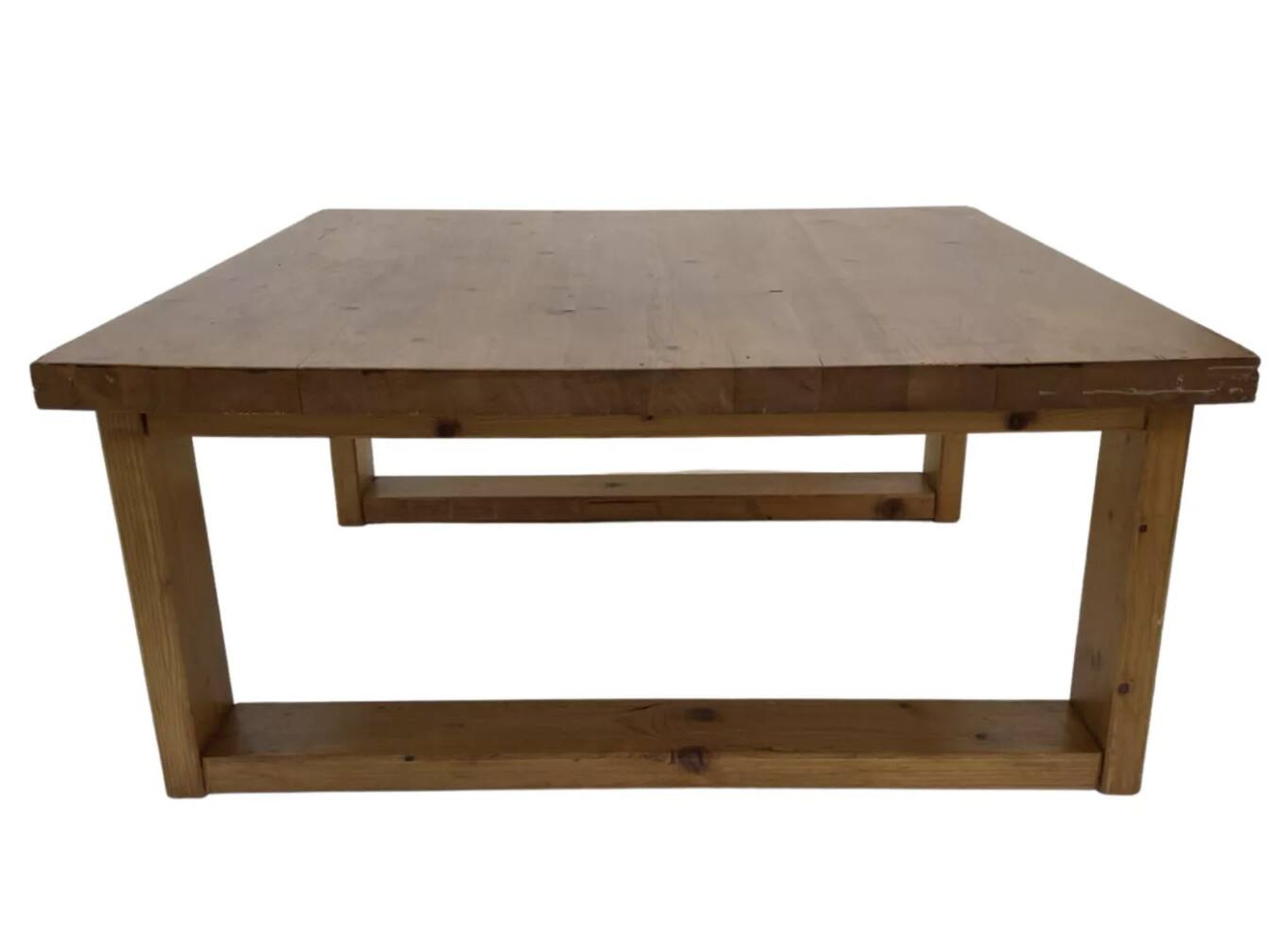 Table basse vintage en pin design minimaliste des années 1970