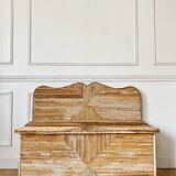 Chest bench in rattan and vintage bamboo