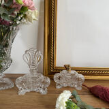 Vintage perfume bottle and spray.