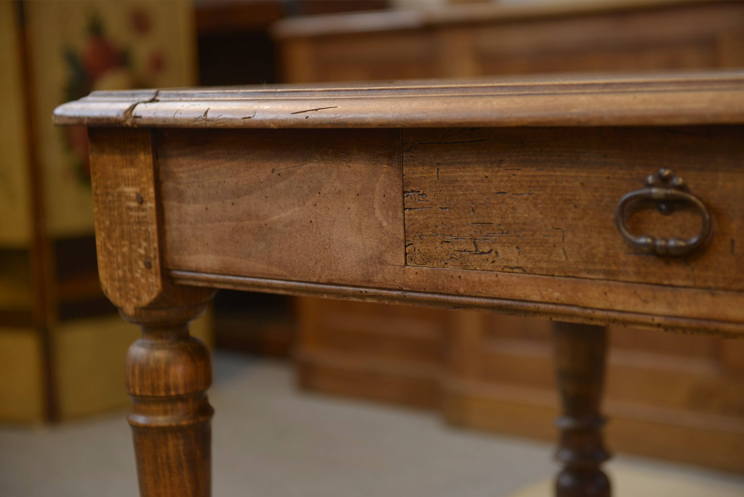 Farm table in beech from the late 19th century.
