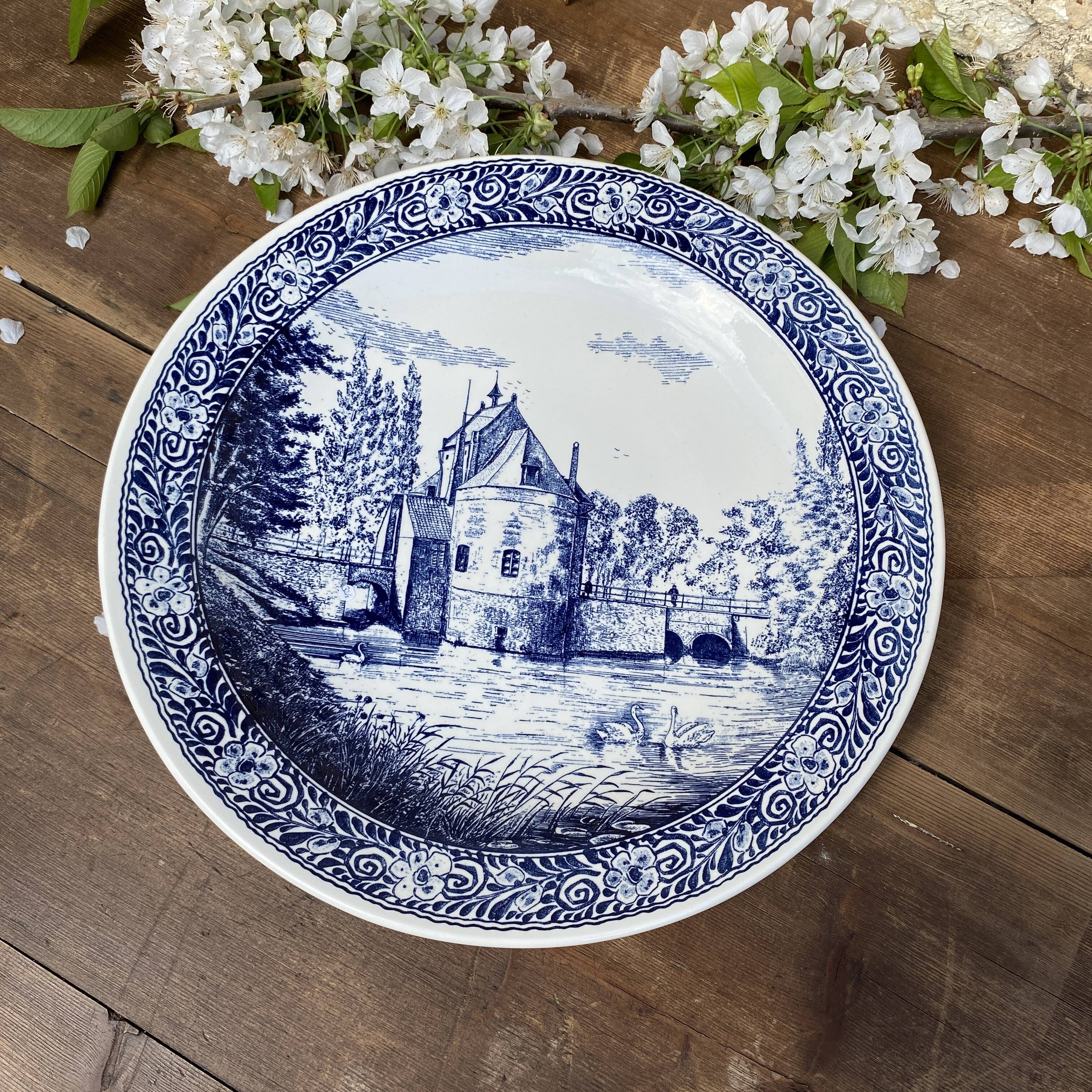 Large vintage ceramic dish