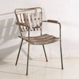 Antique garden chairs with armrests (c.1920). Set of 2 pieces #23