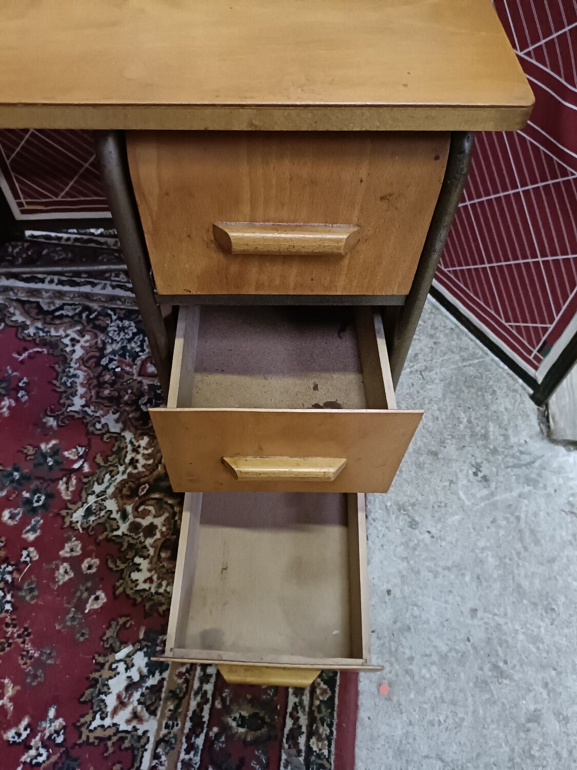 Vintage wooden desk, 50s