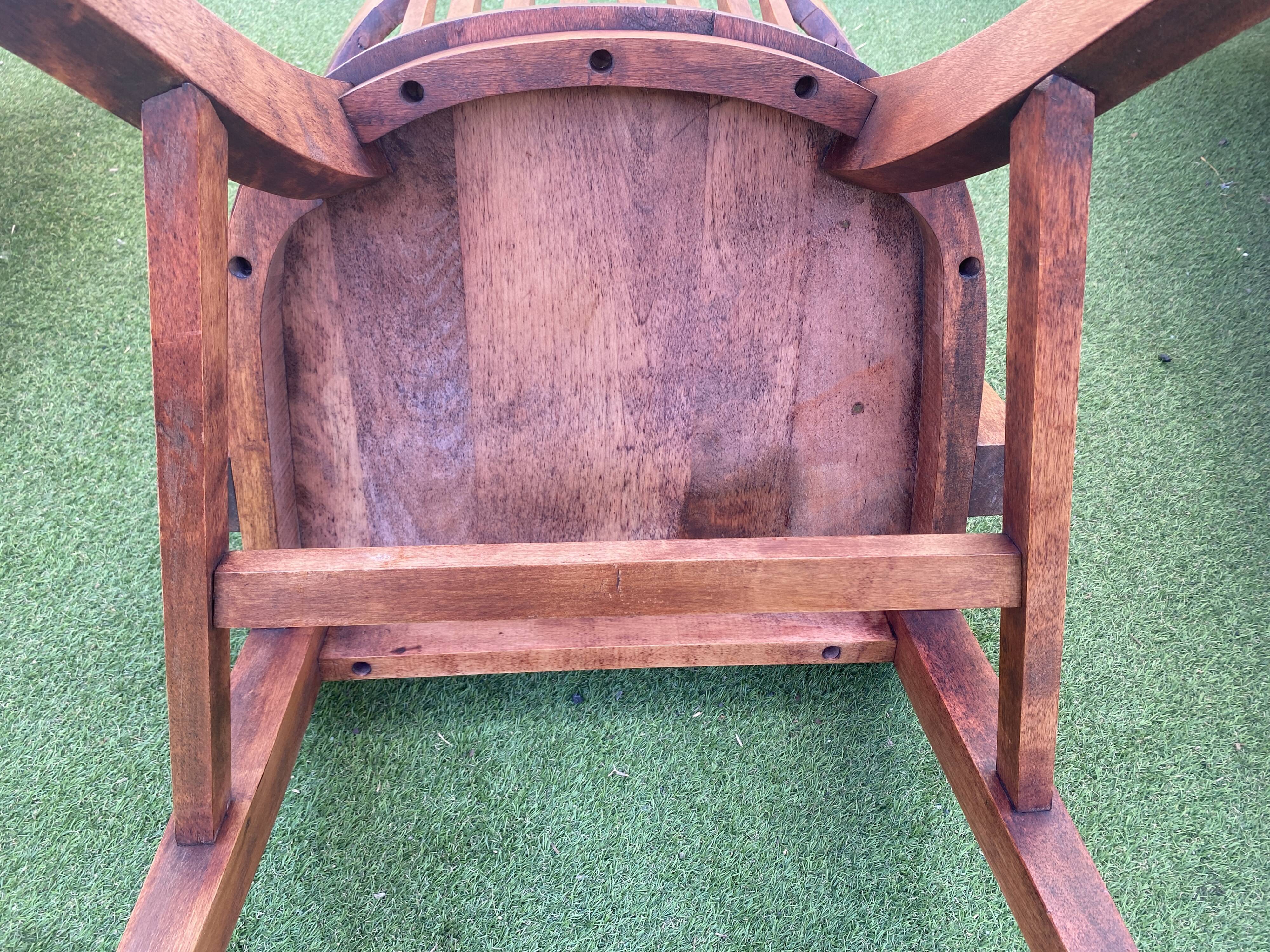 Exotic wood armchair